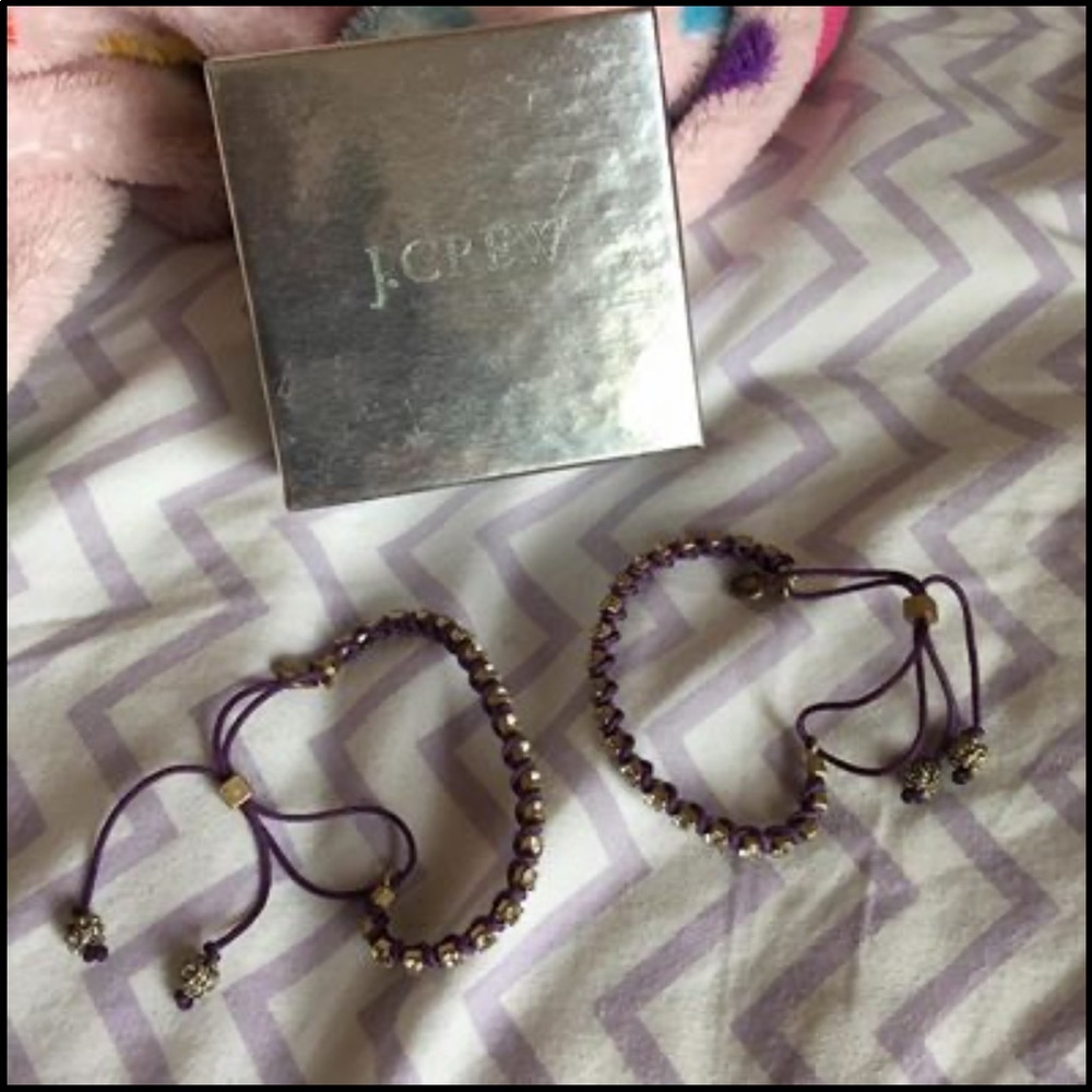 Pair of J Crew Bracelets - purple and gold